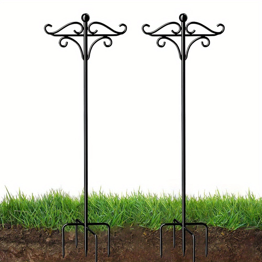Adjustable Height Rust-resistant Heavy-duty Shepherd Hooks, Bird Feeder Poles, Outdoor Garden Stakes, For Hummingbird Feeders, Plant Baskets, Hanging Outdoor Solar Lights, Lanterns