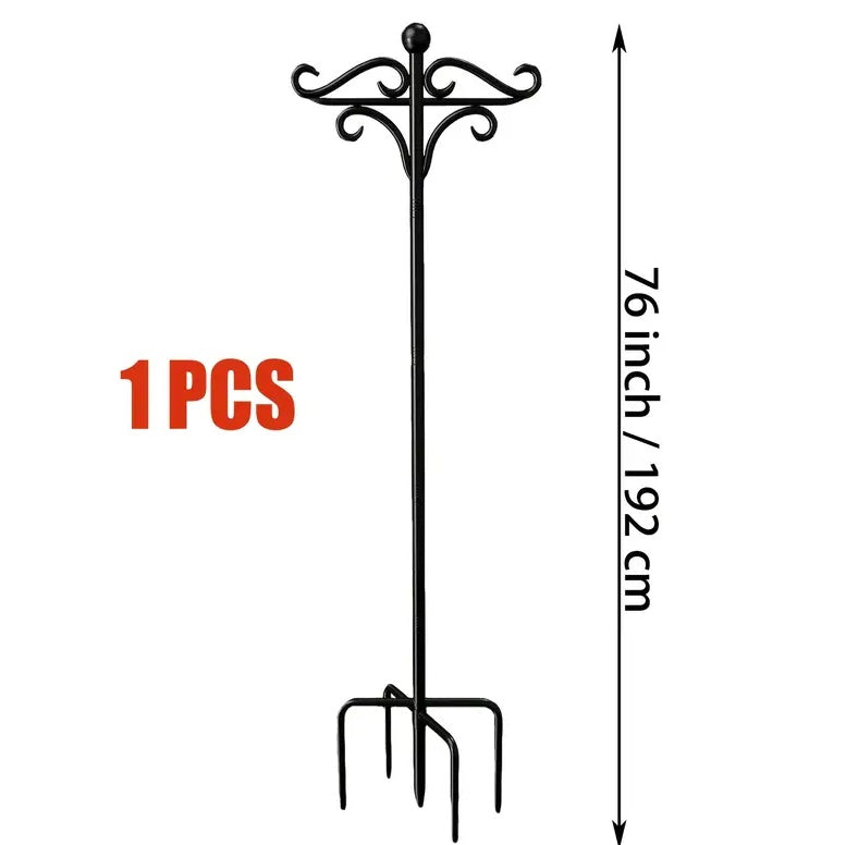 Adjustable Height Rust-resistant Heavy-duty Shepherd Hooks, Bird Feeder Poles, Outdoor Garden Stakes, For Hummingbird Feeders, Plant Baskets, Hanging Outdoor Solar Lights, Lanterns